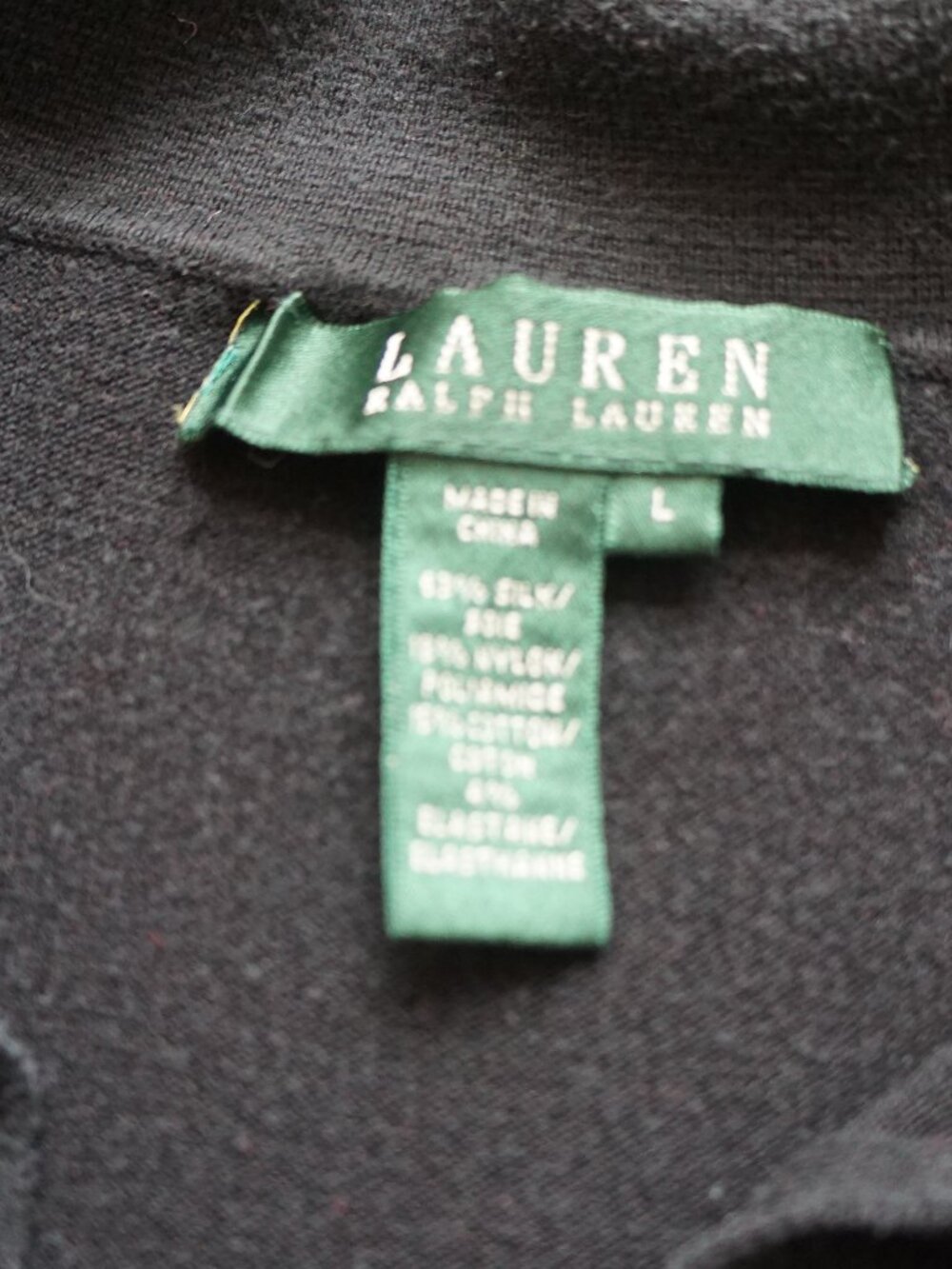 Lauren Ralph Lauren Black Silk Blend Sleeveless Collared Polo Top - Picture 3 of 6